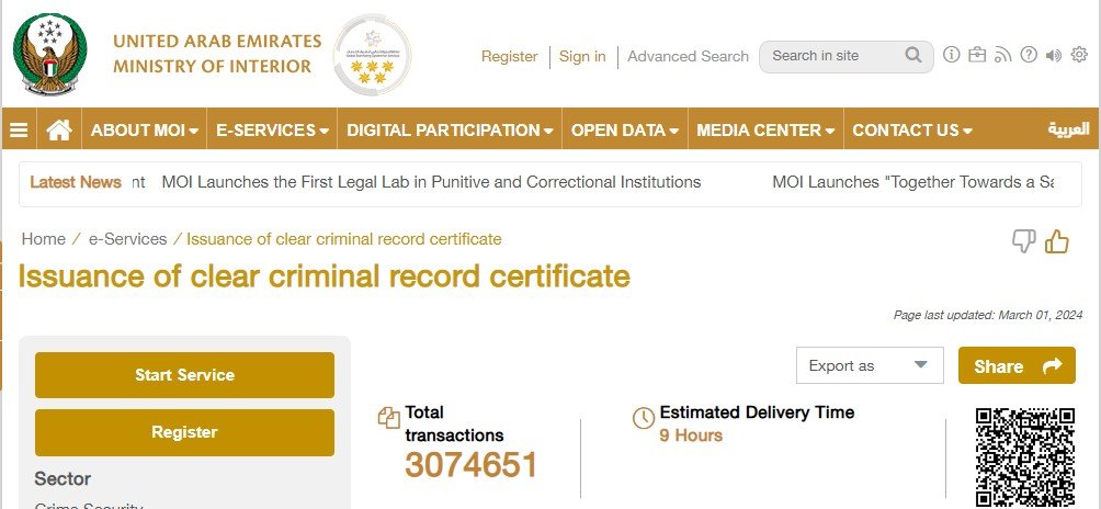 Police Clearance Certificate