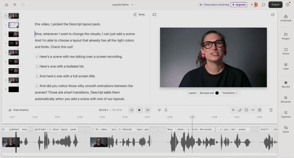 Descript Best Content Creation Tools for Creators