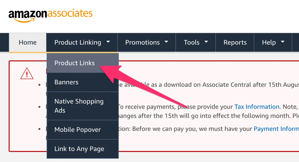 Creating amazon affiliate links with Amazon’s Product Link Tool